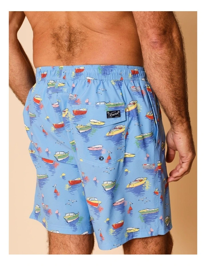 High Canal Swim Shorts in Blue image 5