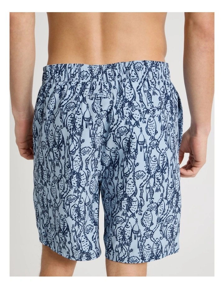 Elasticated Drawstring Swim Short in Print image 5