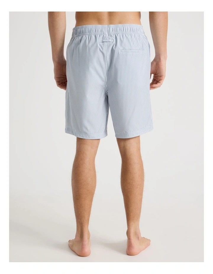 Elasticated Drawstring Swim Short in Blue image 4