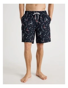 Elasticated Drawstring Swim Short in Print