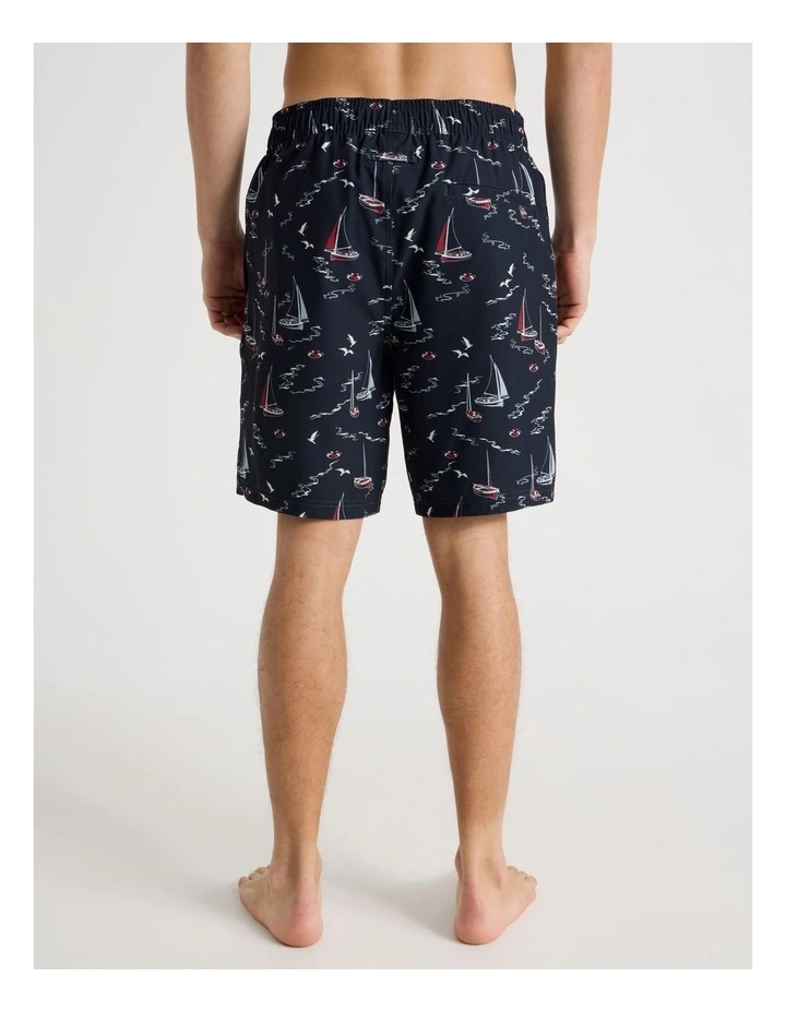 Elasticated Drawstring Swim Short in Print image 5