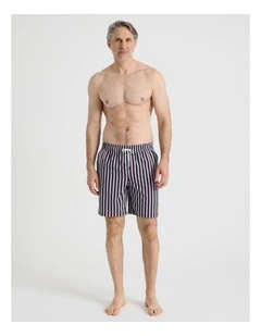 Elasticated Drawstring Swim Short in Red