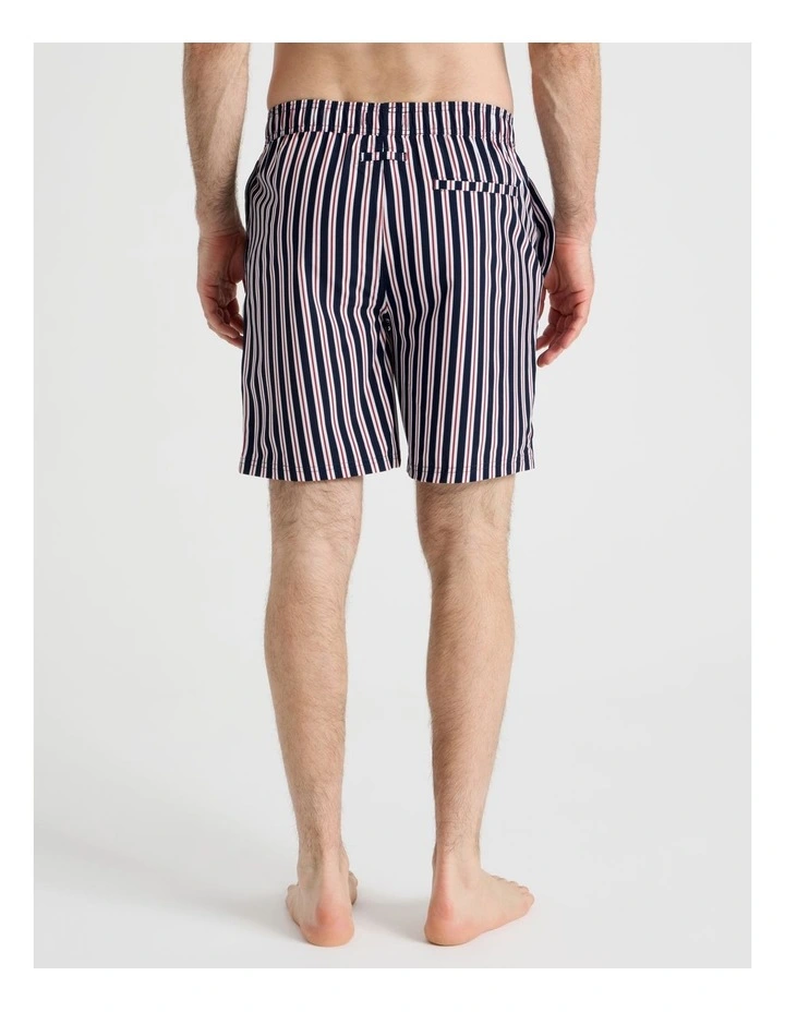 Elasticated Drawstring Swim Short in Red image 5