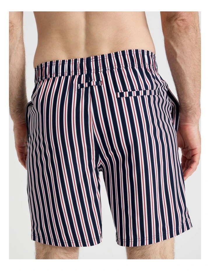 Elasticated Drawstring Swim Short in Red image 6
