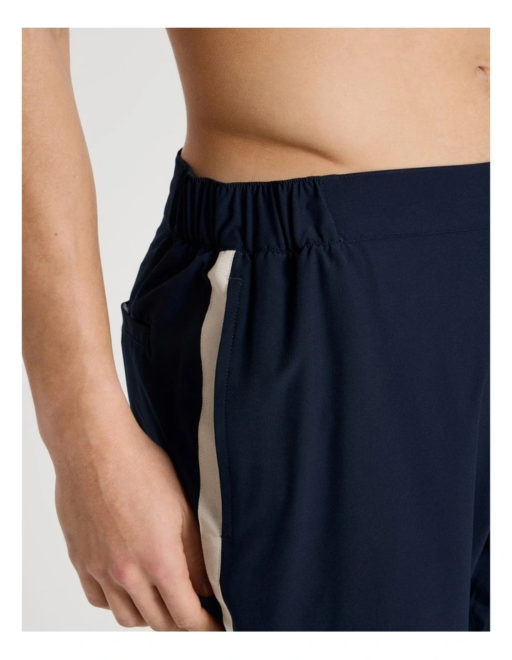 Side Waist Elastic Swim Short in Navy image 3