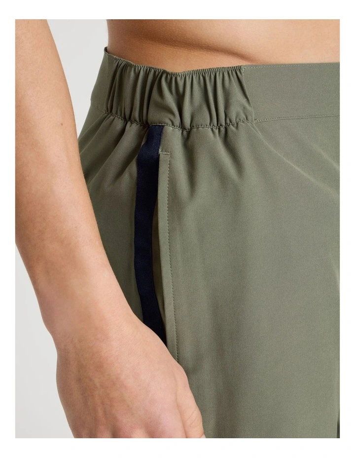 Side Waist Elastic Swim Short in Green image 4