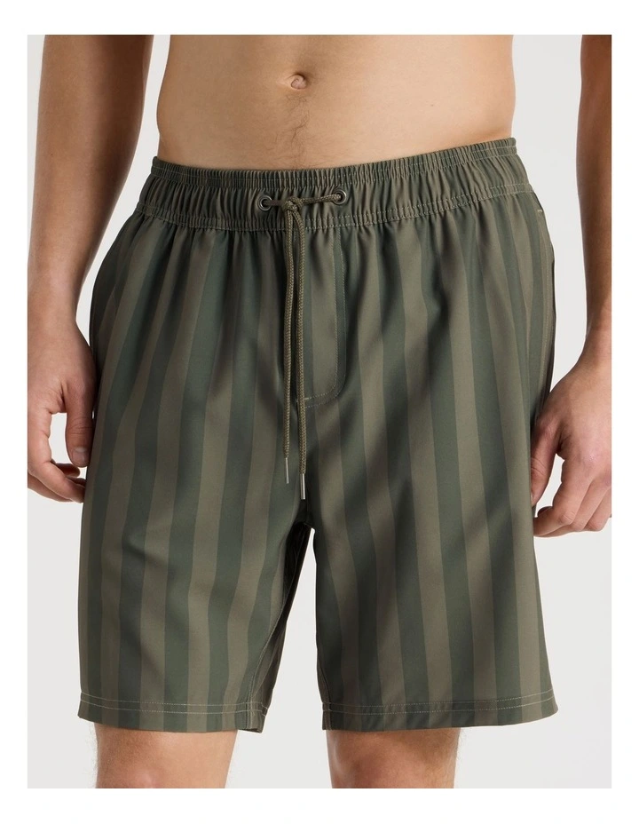 Drawstring Swim Short in Green image 2