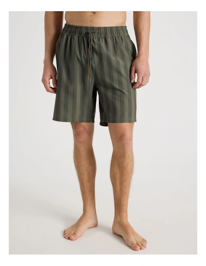 Drawstring Swim Short in Green image 3