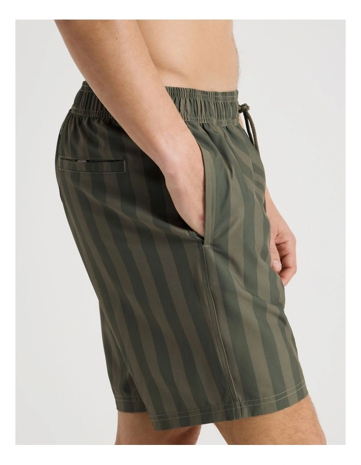 Drawstring Swim Short in Green image 4