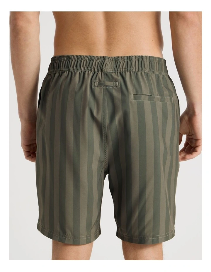 Drawstring Swim Short in Green image 5