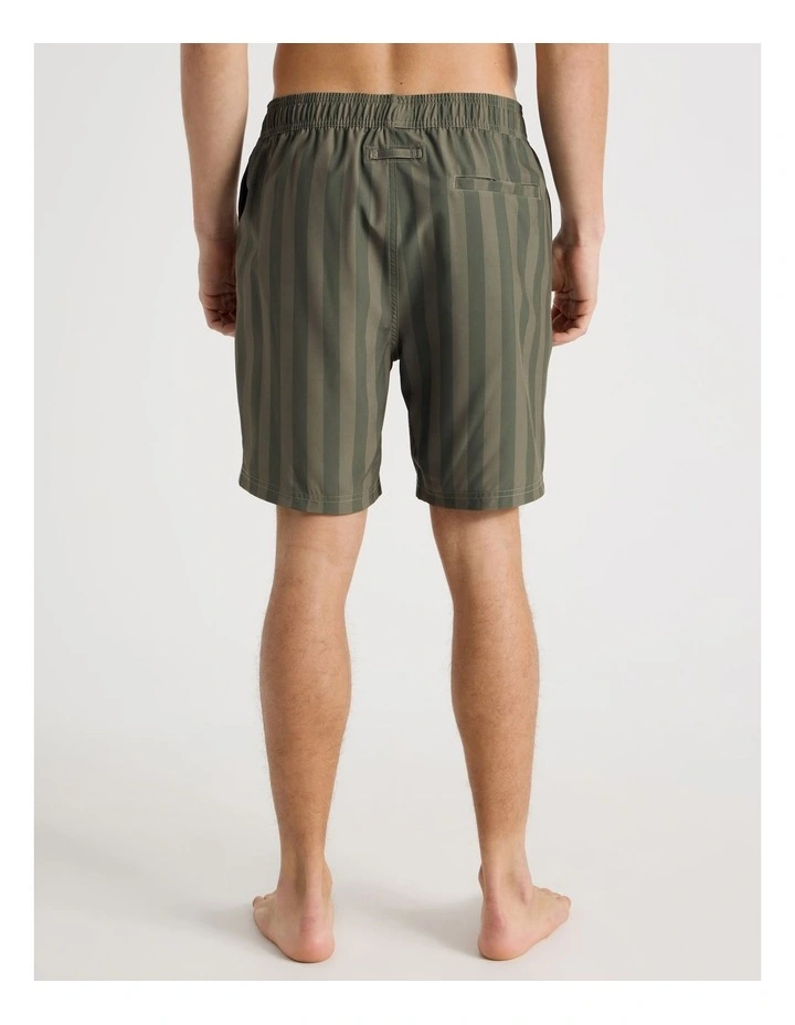 Drawstring Swim Short in Green image 6