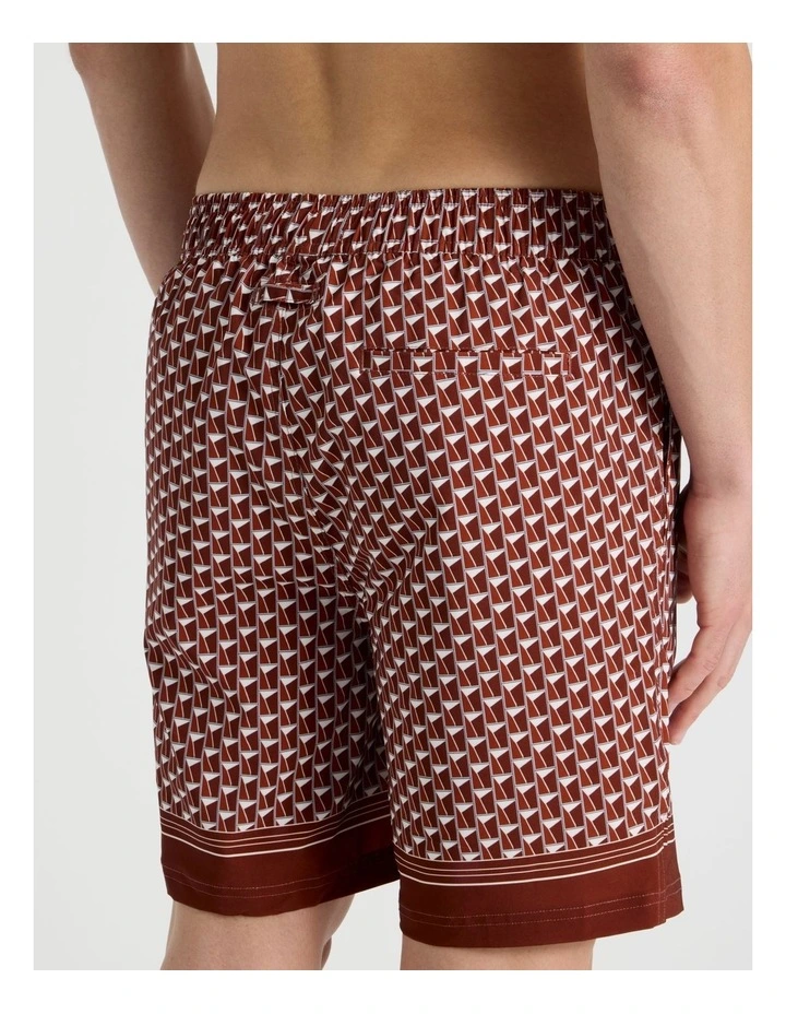 Drawstring Swim Short in Red image 5
