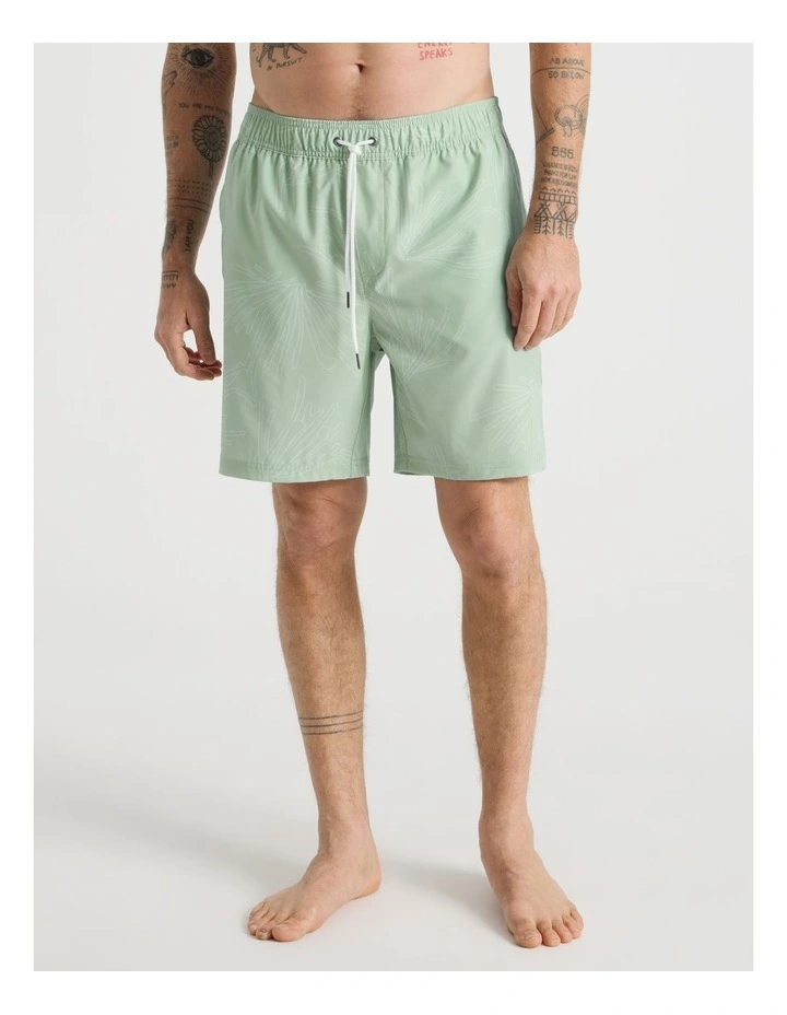 Drawstring Swim Short in Light Green image 2