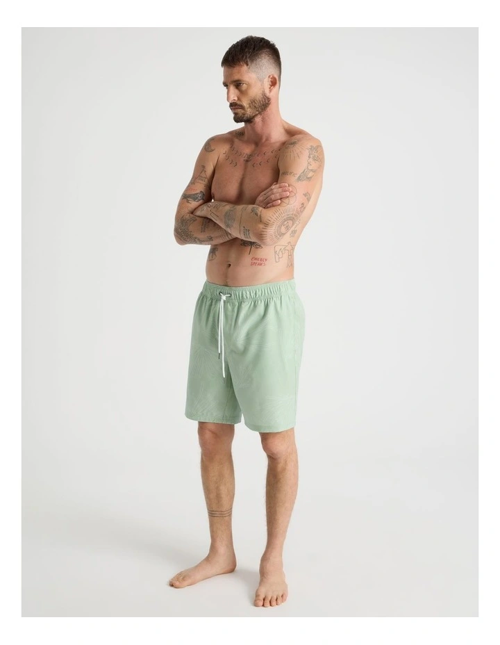 Drawstring Swim Short in Light Green image 3
