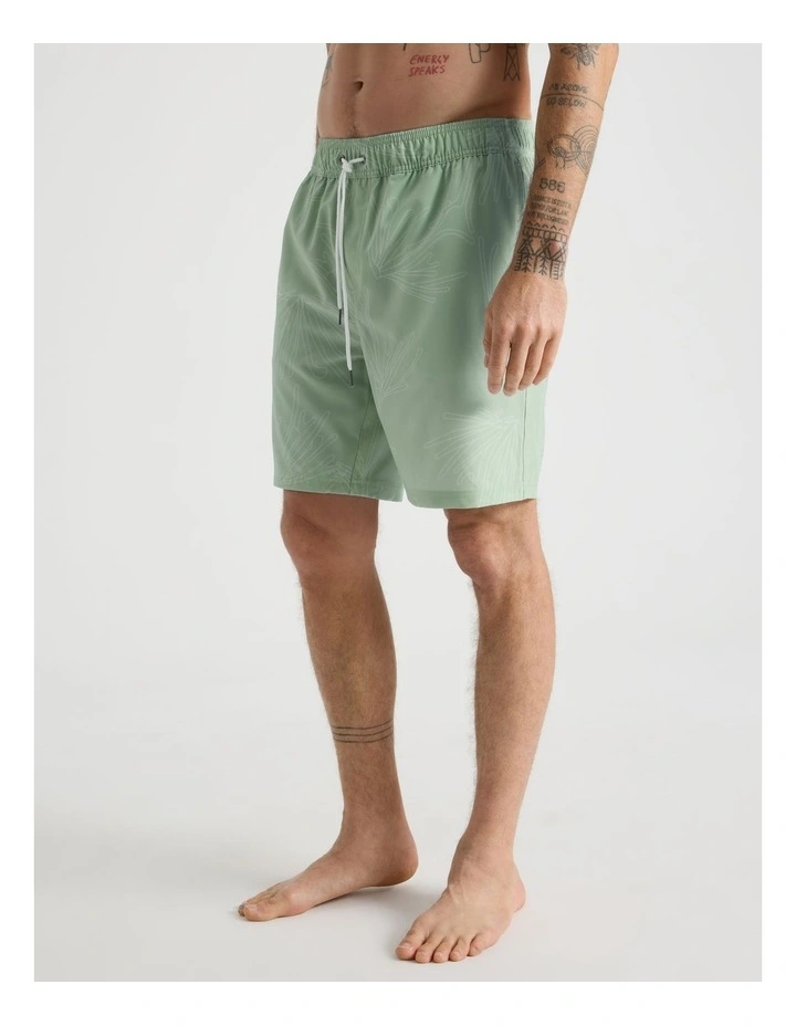 Drawstring Swim Short in Light Green image 4