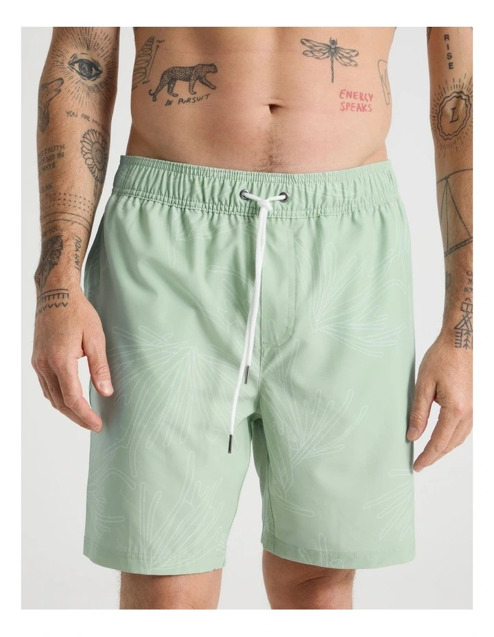 Drawstring Swim Short in Light Green image 5