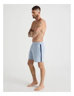 Drawstring Swim Short in Light Blue