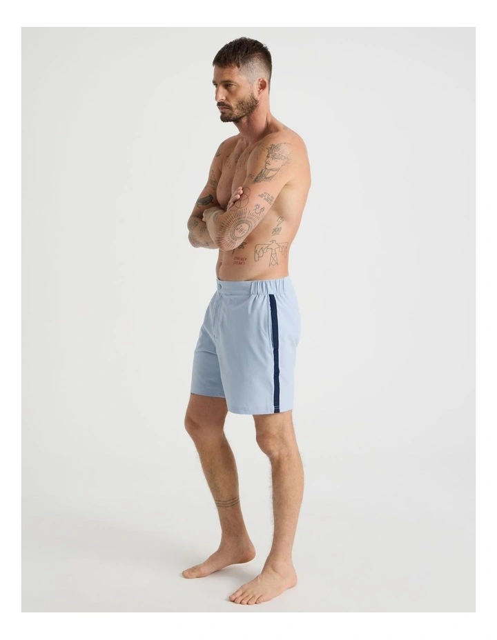 Drawstring Swim Short in Light Blue image 1