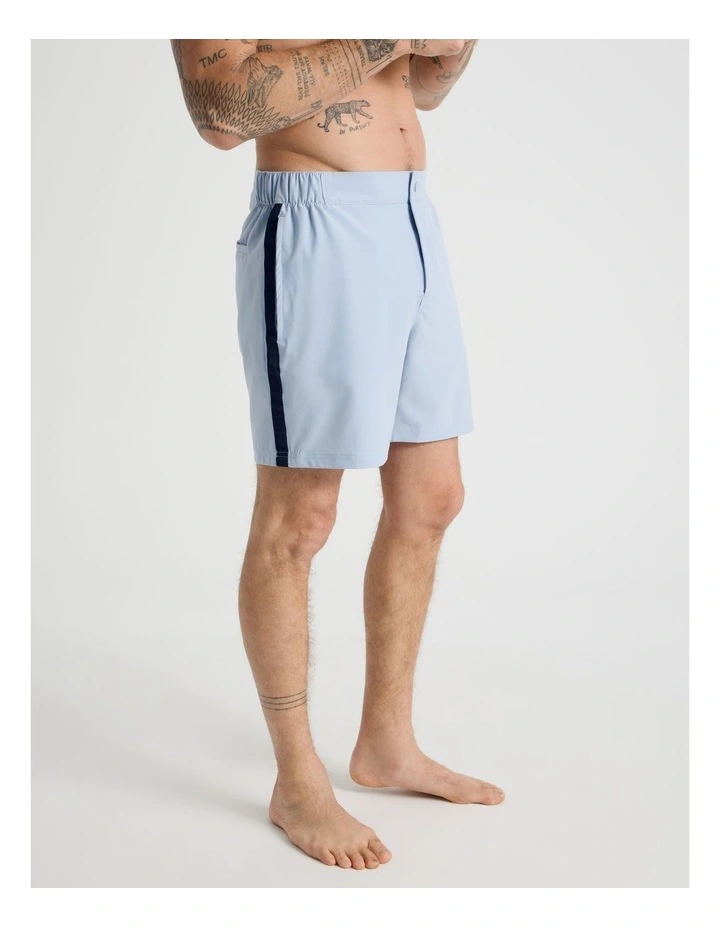 Drawstring Swim Short in Light Blue image 5
