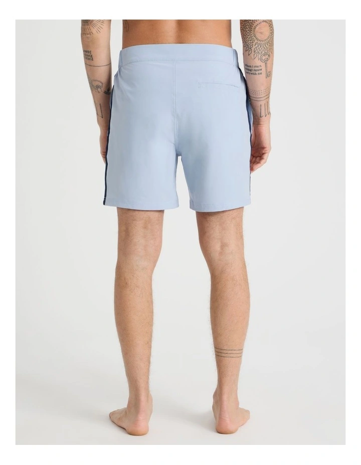 Drawstring Swim Short in Light Blue image 6