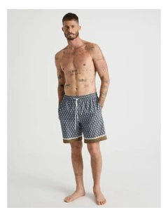 Drawstring Swim Short in Grey