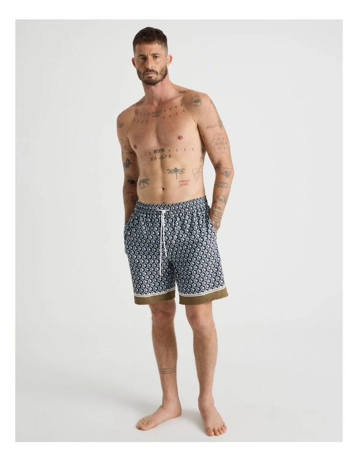 Drawstring Swim Short in Grey image 1
