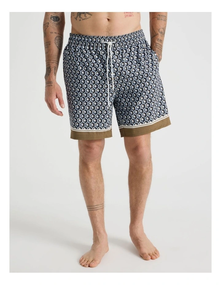 Drawstring Swim Short in Grey image 2