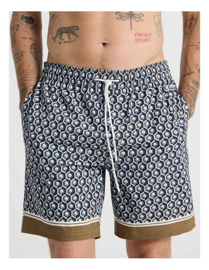 Drawstring Swim Short in Grey image 4