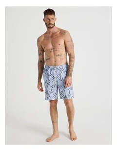 Drawstring Swim Short in Blue