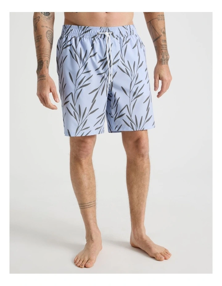 Drawstring Swim Short in Blue image 2