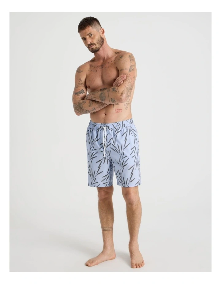 Drawstring Swim Short in Blue image 4