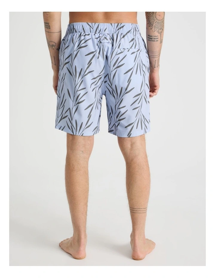 Drawstring Swim Short in Blue image 6