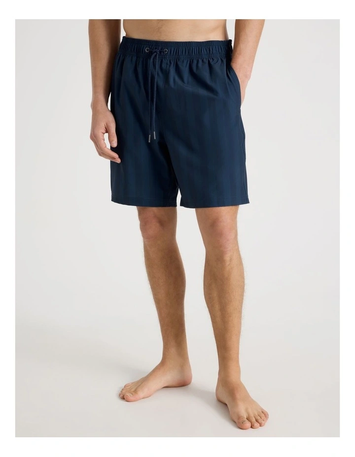 Drawstring Swim Short in Navy image 2