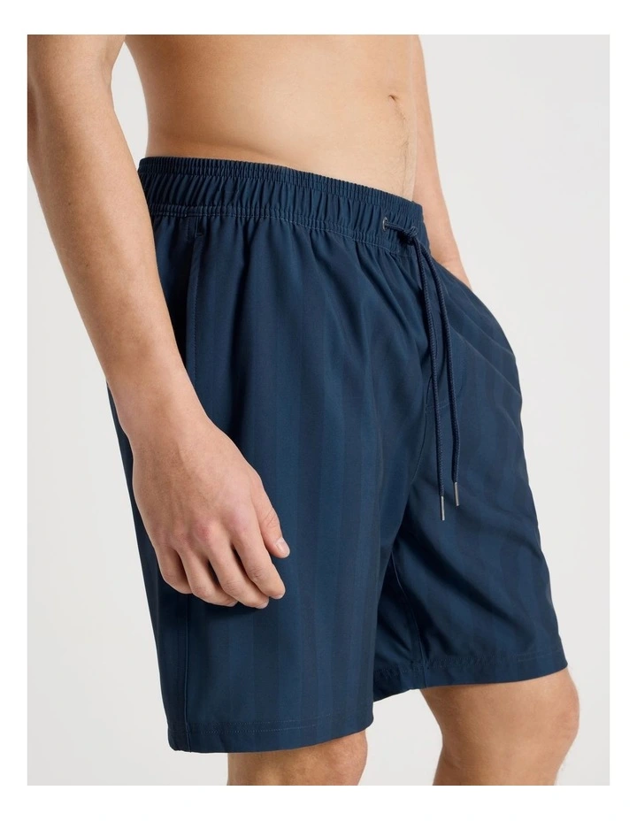 Drawstring Swim Short in Navy image 3