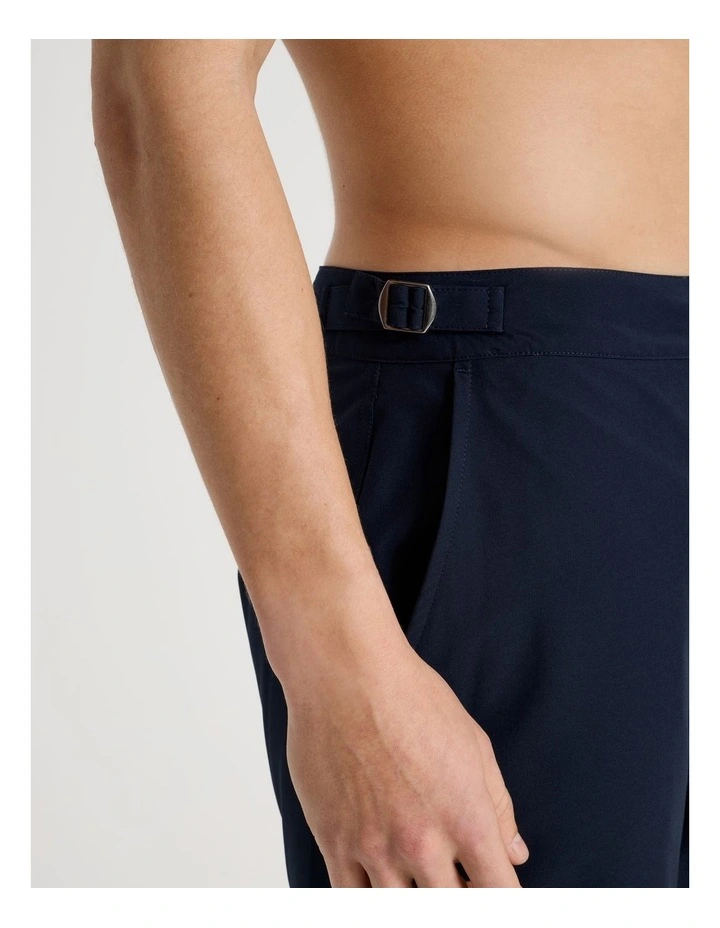 Side Tab Swim Short in Navy image 4