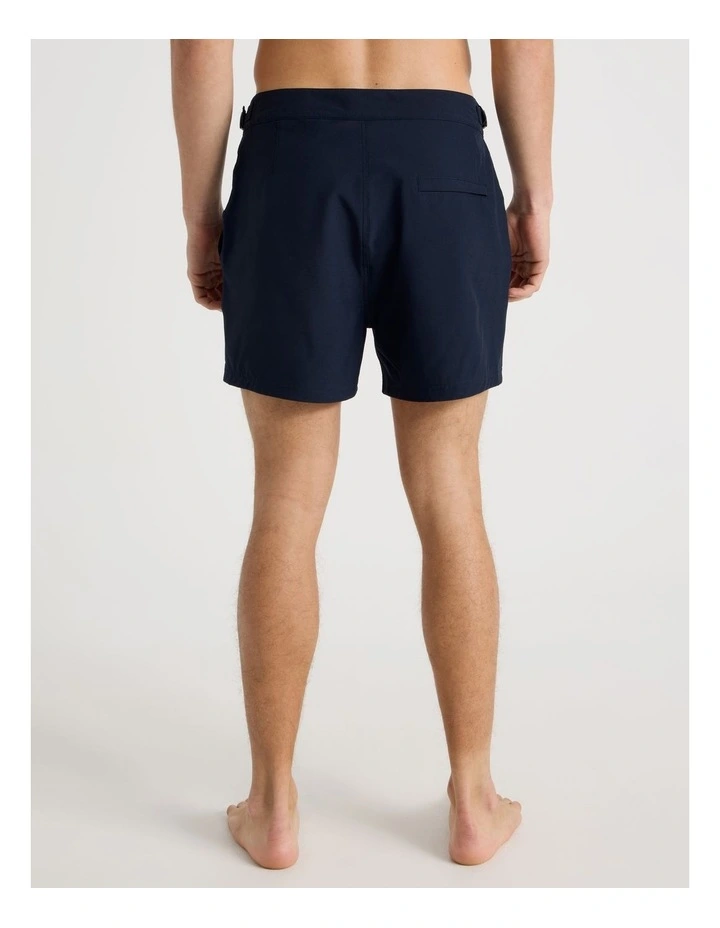 Side Tab Swim Short in Navy image 5