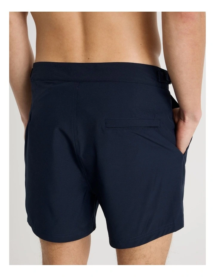 Side Tab Swim Short in Navy image 6