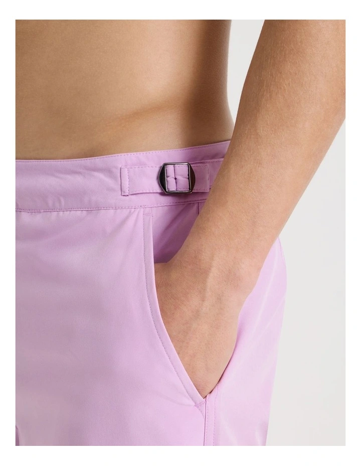 Side Tab Swim Short in Pink image 4