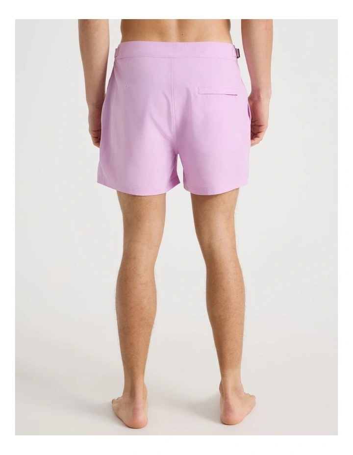 Side Tab Swim Short in Pink image 5