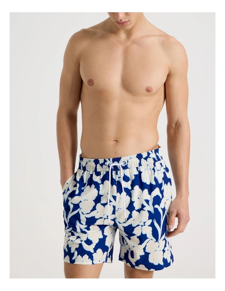 Side Tab Swim Short in Floral image 1