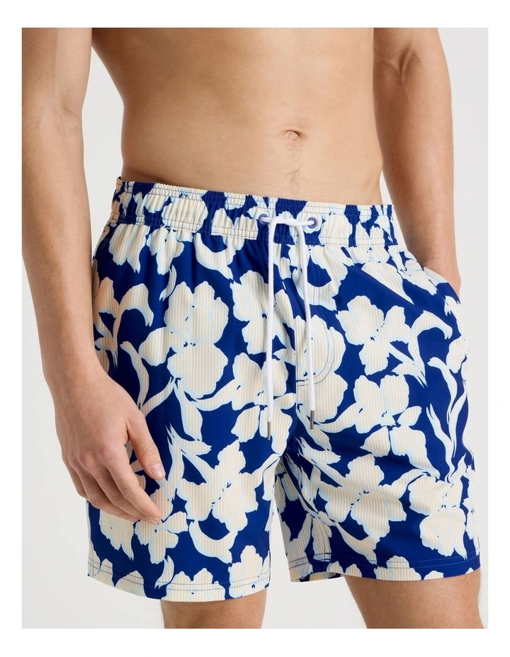 Side Tab Swim Short in Floral image 2