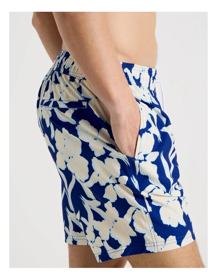 Side Tab Swim Short in Floral image 4
