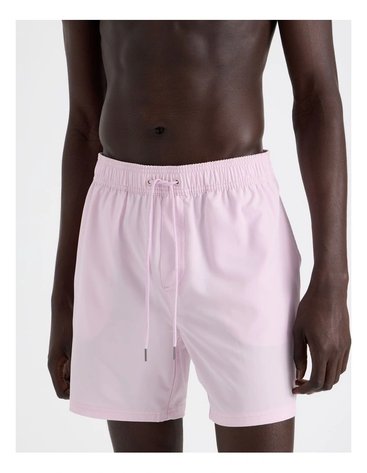 Side Elastic Swim Short in Pink image 2