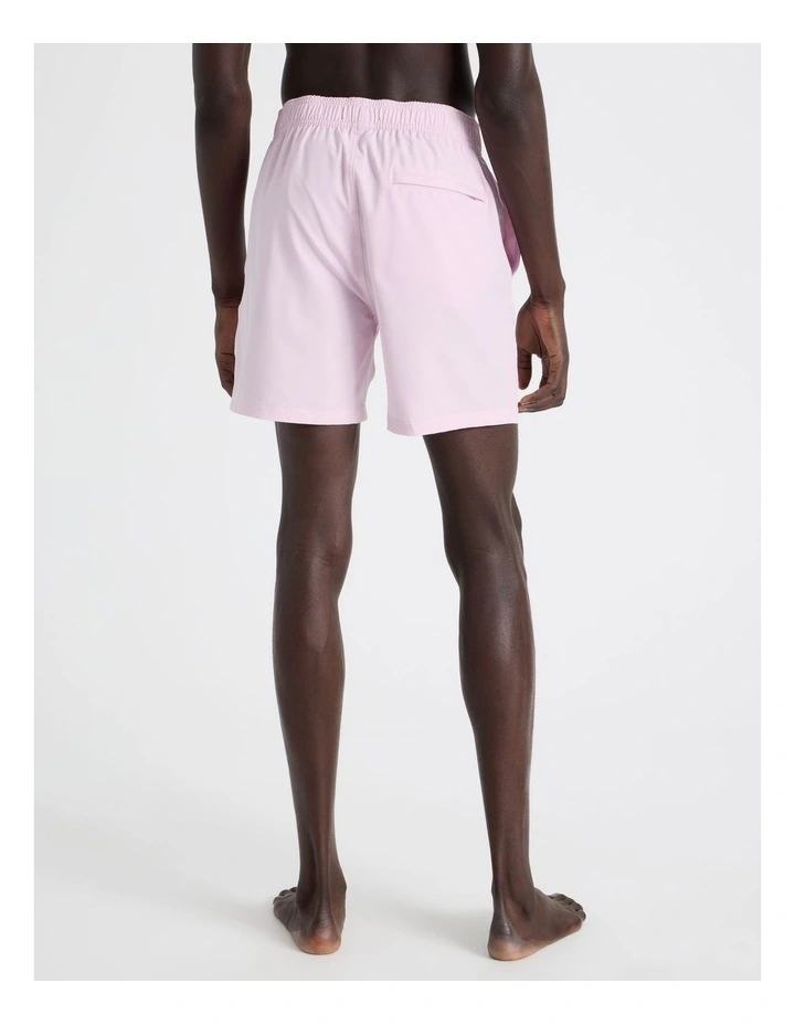 Side Elastic Swim Short in Pink image 4