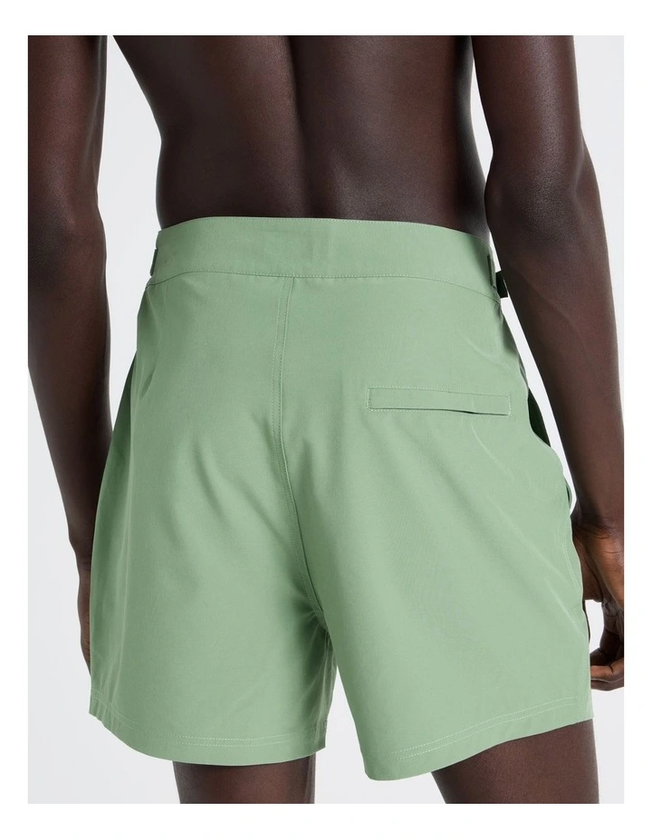 Side Tab Swim Short in Green image 5