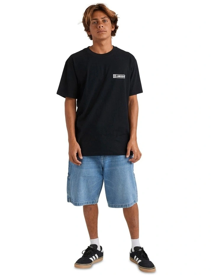 Down The Line T-Shirt in Black image 5