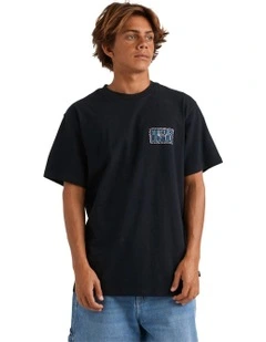 Twisted Tides Short Sleeve Tee in Black