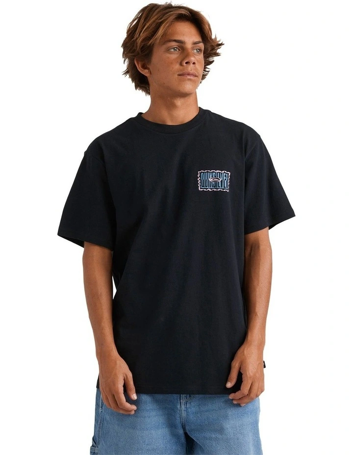 Twisted Tides Short Sleeve Tee in Black image 1