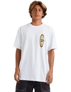 Board Short Sleeve Tee in White