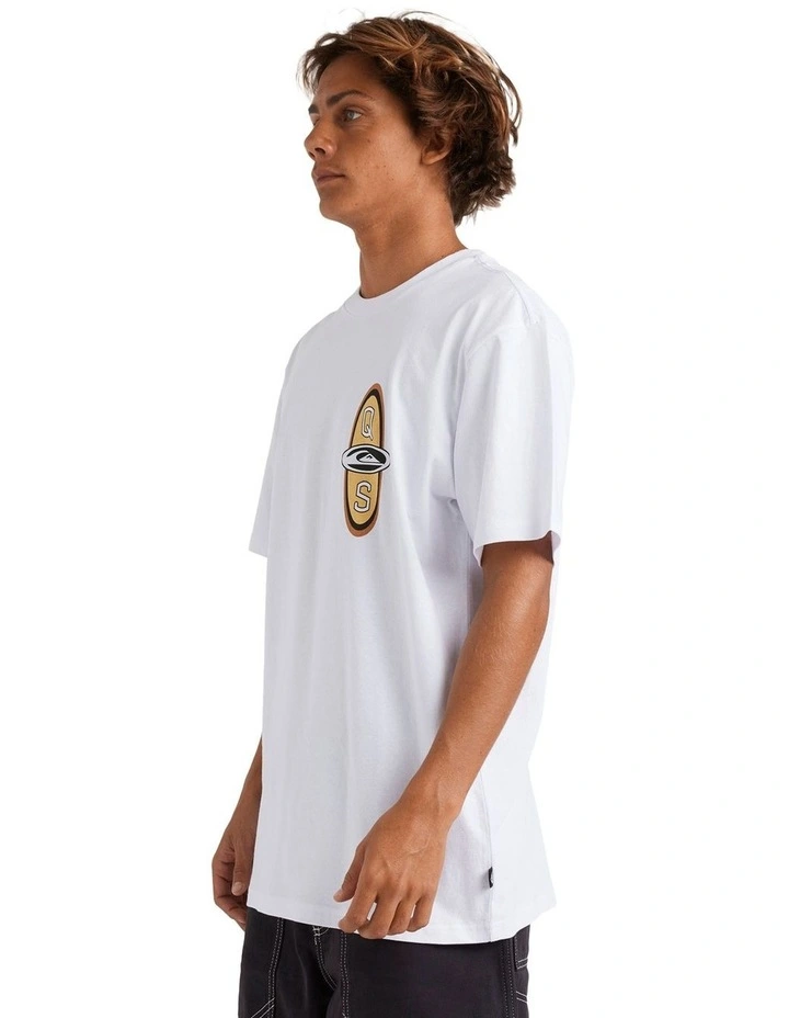 Board Short Sleeve Tee in White image 3